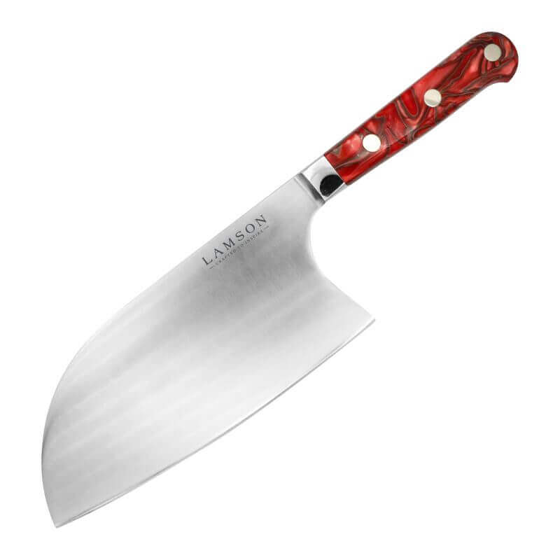 8" Premier Forged Chinese Santoku Cleaver, Fire