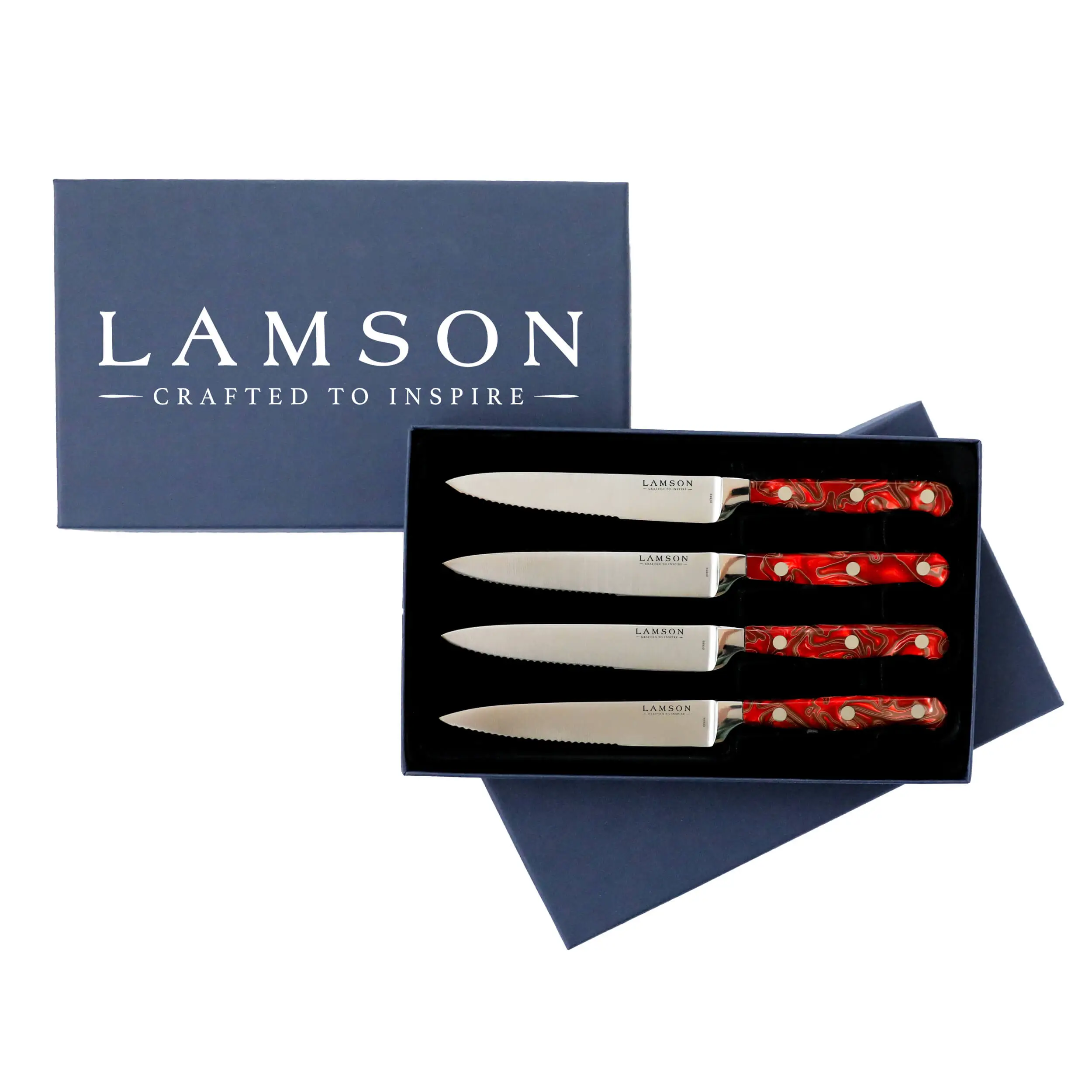 5" Premier Fire Forged Serrated-Edge Steak Knives, Set of 4 in a Gift Box