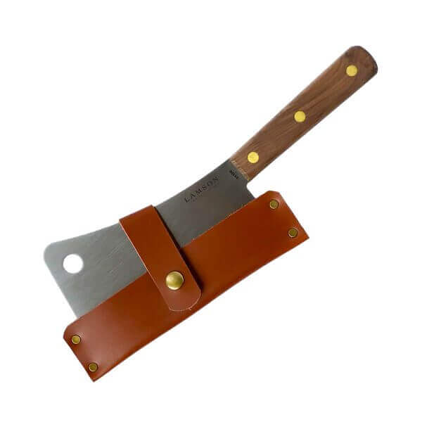 Leather Sheath for Meat Cleavers with Cleaver