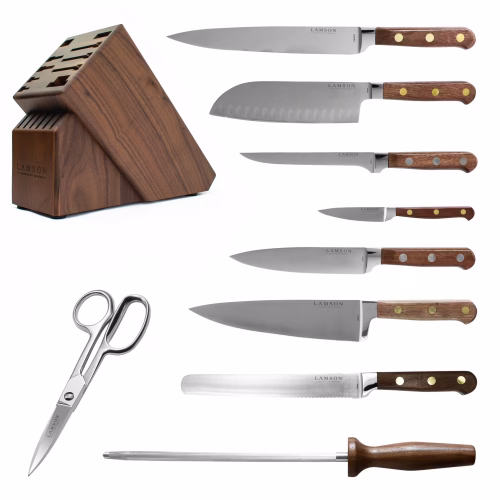 Forged Walnut 10-Piece Walnut Block Set