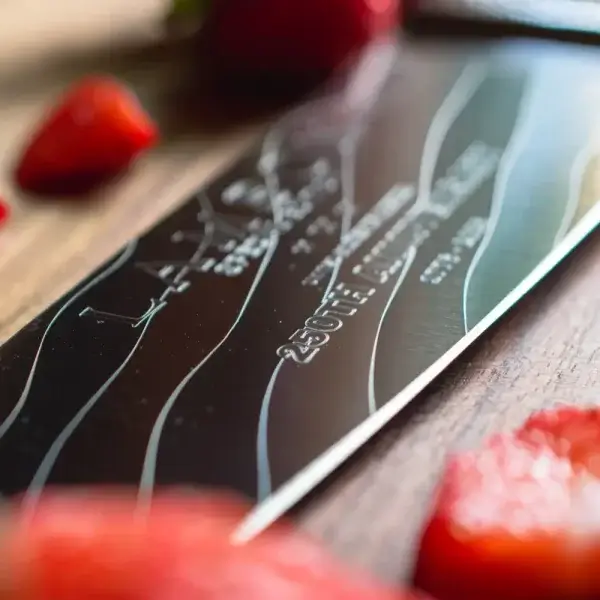 8" Premier Forged Chef's Knife, Red With Special Edition America's 250th detailed laser.
